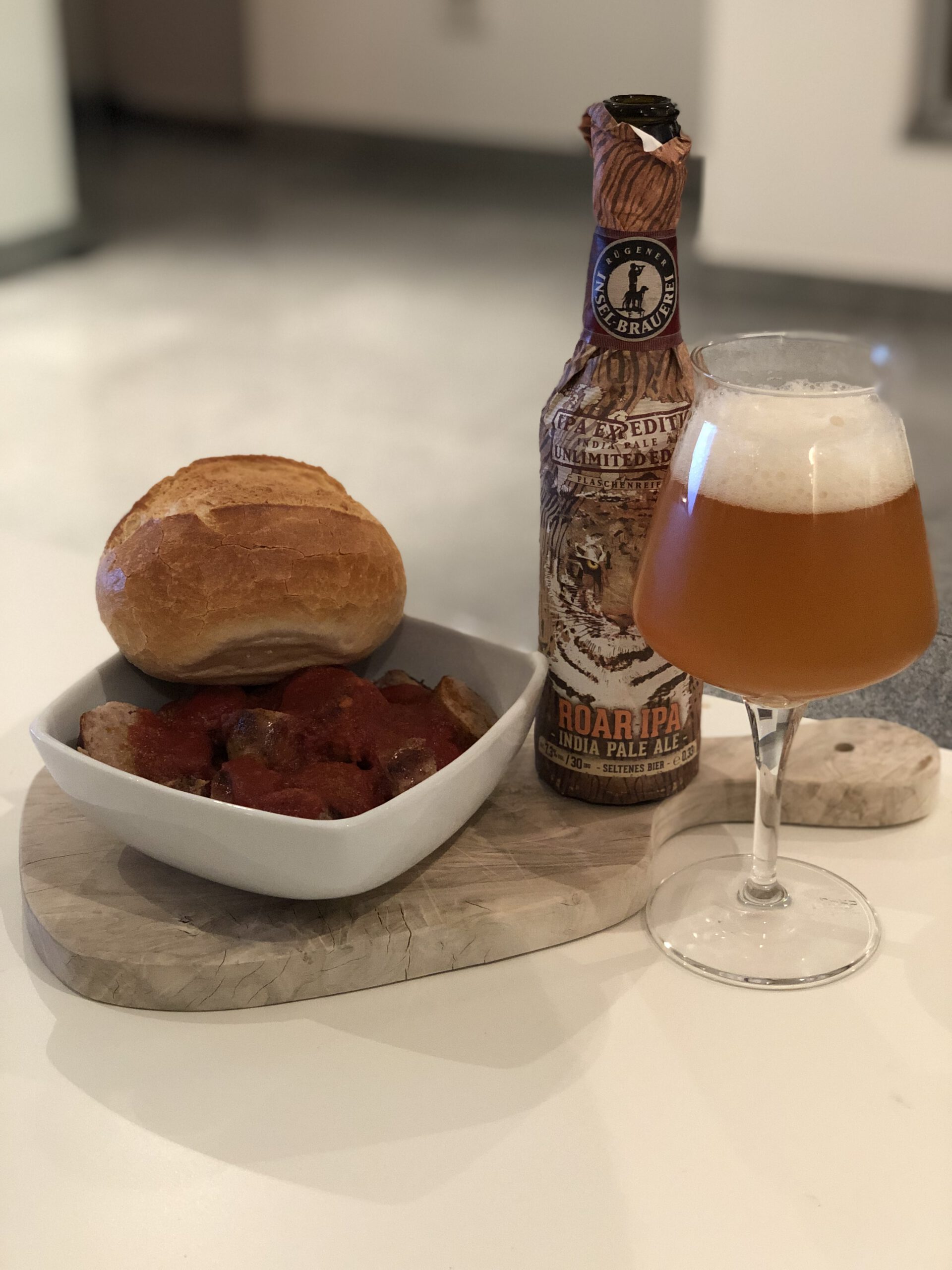 India Pale Ale meets a currywurst